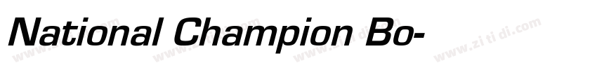 National Champion Bo字体转换